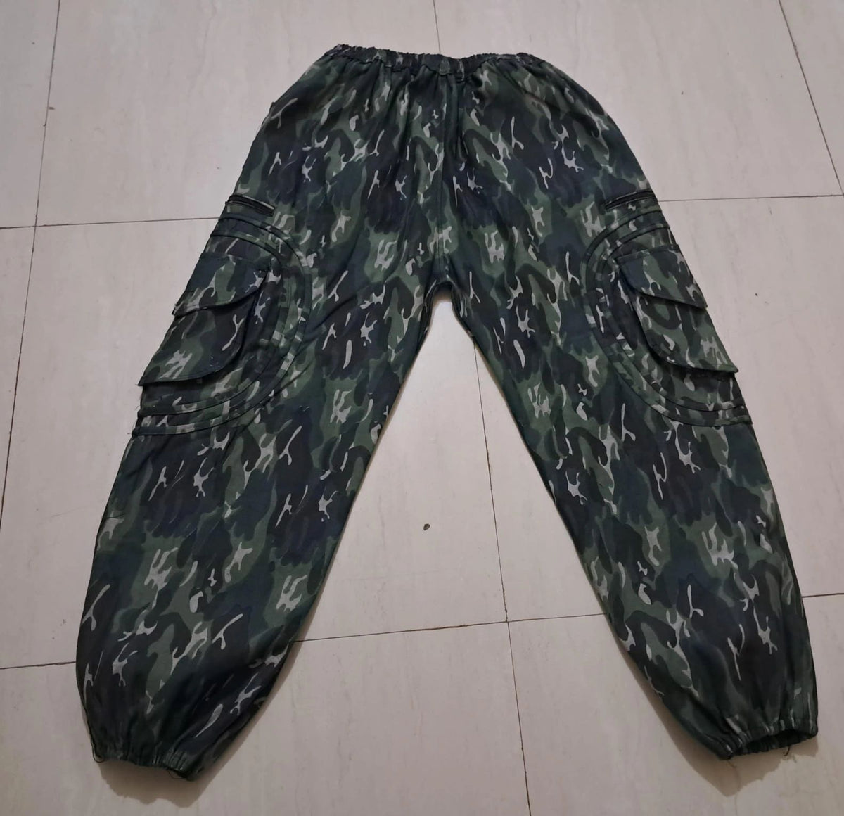 Army green camo handmade cotton festival pants by HamilJawnz